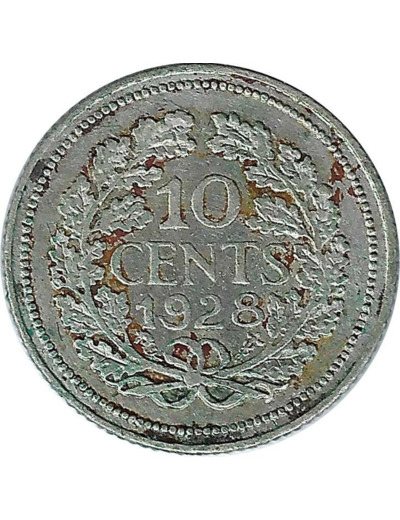 PAYS-BAS HOLLANDE 10 CENTS 1928 TB+