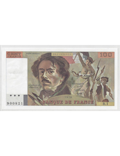 FRANCE 100 FRANCS DELACROIX 1978 B.1 SPL