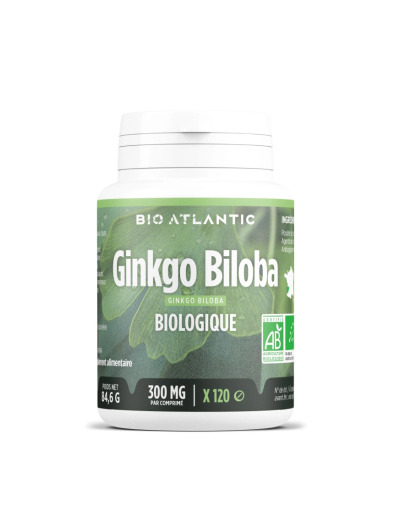 Ginkgo Biloba bio 300mg BIO ATLANTIC 200 comprimés