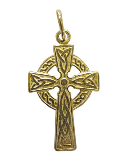 Croix Celte en Plaqué Or 26mm