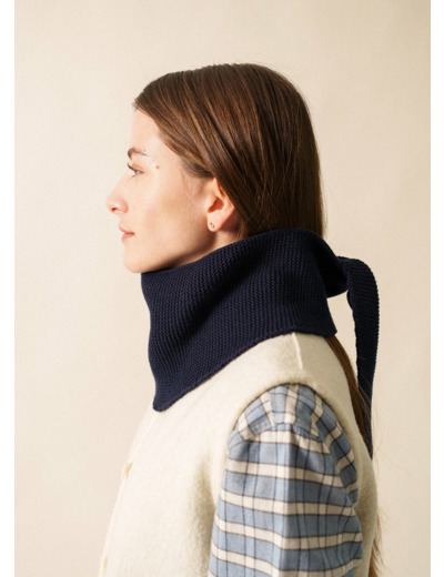 Bandana en maille en coton et laine