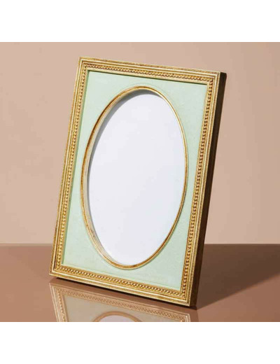 Porte photo vert doré 19x14cm