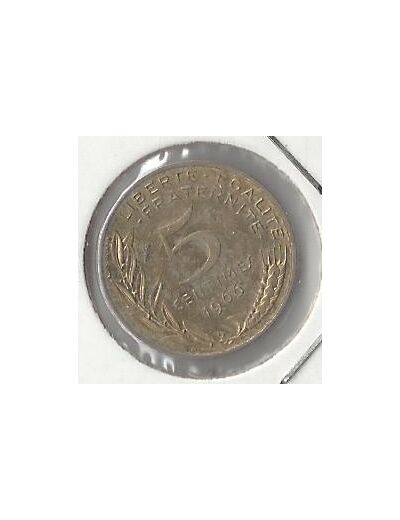 FRANCE 5 CENTIMES LAGRIFFOUL 1966 TTB+