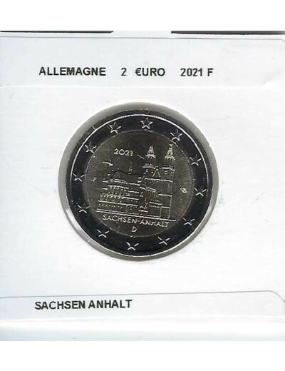 ALLEMAGNE 2021 F 2 EURO COMMEMORATIVE SACHSEN ANHALT SUP