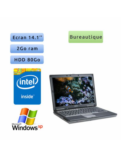 Dell Latitude D620 - Windows XP - 1.83Ghz 2Go 80Go - Port Serie - 14.1 - Ordinateur Portable PC