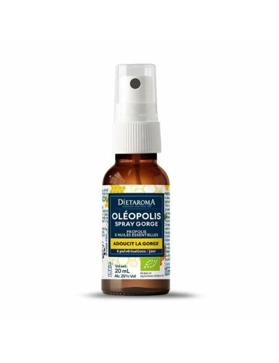 Oléopolis-Spray gorge Propolis Bio-20ml-Dietaroma