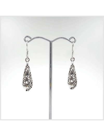 Boucles d'oreilles en argent massif