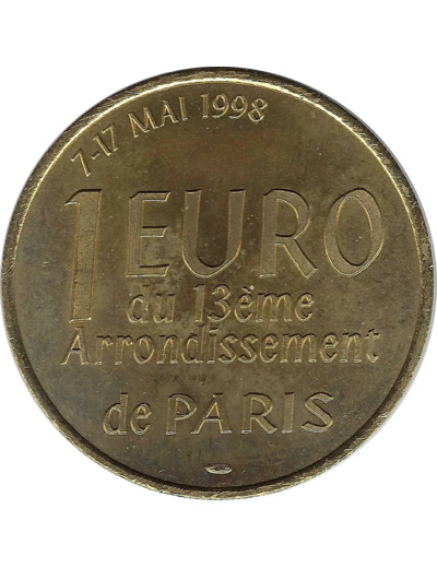EURO TEMPORAIRE 1 EURO DE PARIS 13ème 1998 UNC