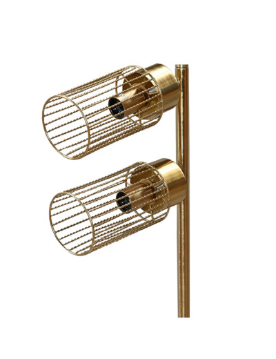 Lampadaire doré à 2 spots 42x132cm