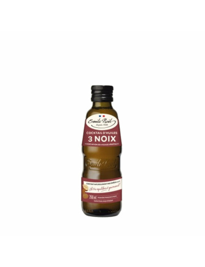Cocktail d’huiles vierges 3 Noix Bio-250ml-Émile Noël
