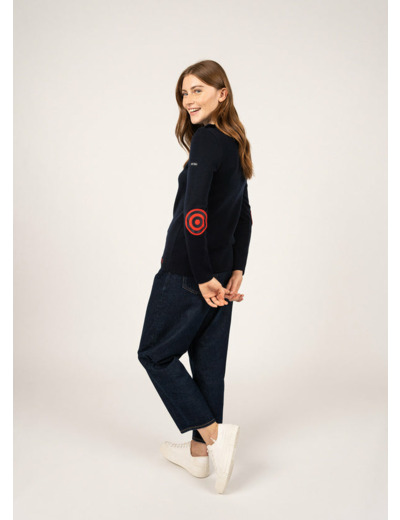 Pull marin Brégançon à coudières SAINT JAMES x Comédie Française