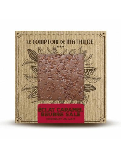 Tablette Éclat de caramel au beurre salé - Chocolat lait - 80G