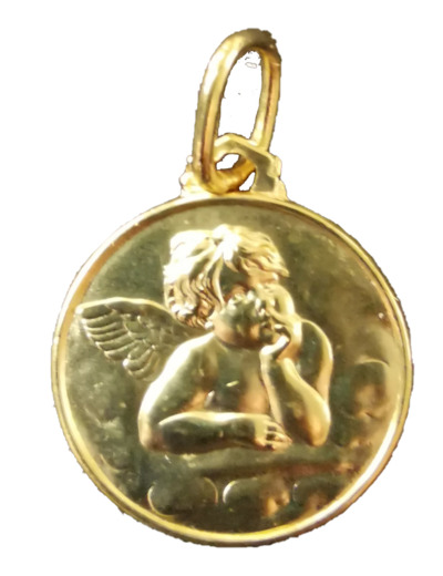 Médaille 16mm en Plaqué Or  - ANGE