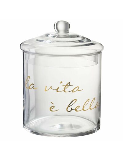 Pot verre la vie est belle Italien 21x28cm