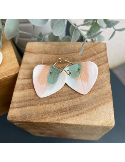 Boucles d'oreille créoles en porcelaine Marie Courtillat