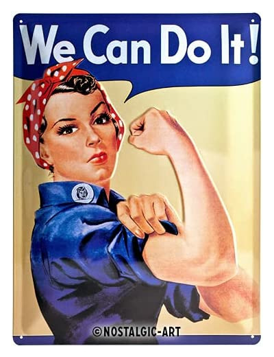 Plaque métal - We Can Do It - 30x40cm - Déco US - Nostalgic Art