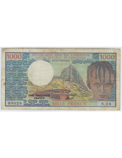 CAMEROUN 1000 FRANCS 1978 SERIE N.16 TB+