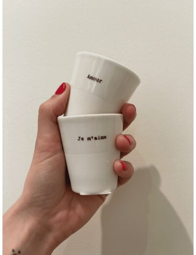 Tasse Expresso Amour Blanc - Sophie Masson