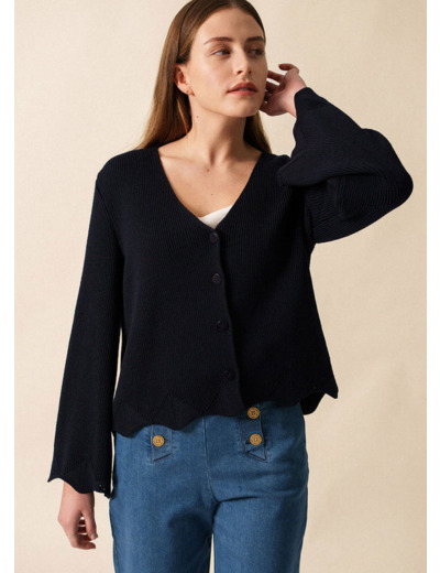 Gilet Les Menuires à détails ajourés