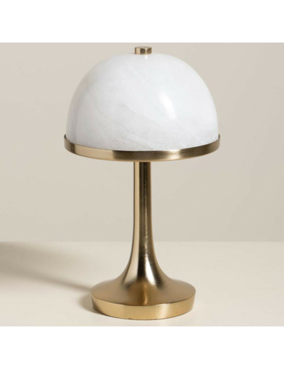 Lampe nomade aluminium Domus dorée 15x15x24cm