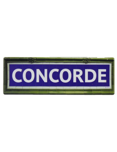 Mini plaque métro Concorde