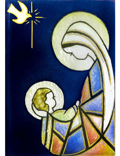 Dans le cœur de Marie 9,6X6,8cm - EMAUX DU LIBAN