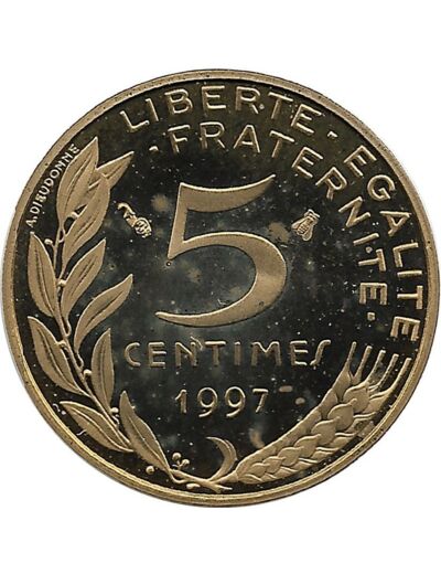 FRANCE 5 CENTIMES LAGRIFFOUL 1997 4 plis BE