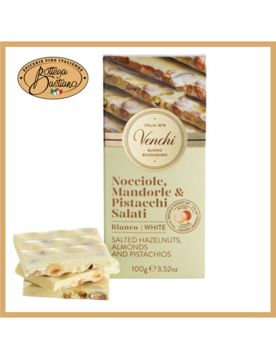 Tablette Chocolat Blanc Amande et Pistache 95g