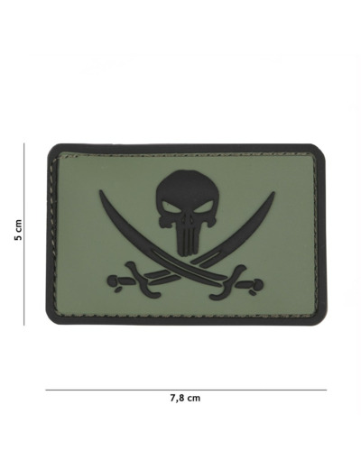 Patch 3D PVC Pirate Punisher (vert)