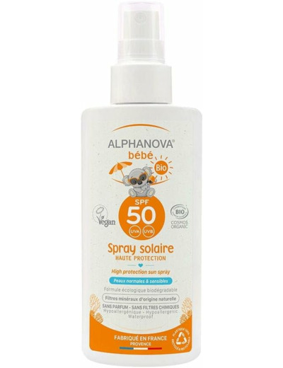 Solaire spray SPF50 bebe 125g Alphanova Bebe