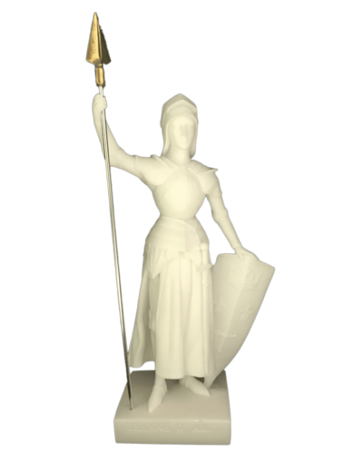 Jeanne d'Arc - Statue en albâtre 20cm -Blanche
