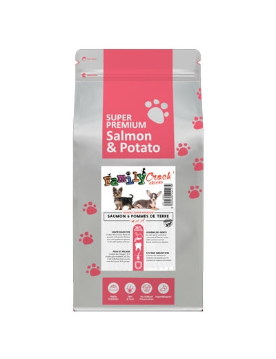 Croquettes SUPER PREMIUM saumon & patates pour petits chiens - 2KG