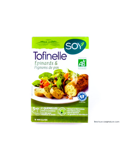 Tofinelle Épinard Pignons de Pin Bio 2x100g