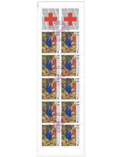 FRANCE Carnet croix rouge 1987 Yvert 2036 Neuf mais OBLITERE