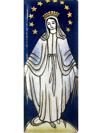 Vierge couronnée 12X5cm - EMAUX DU LIBAN