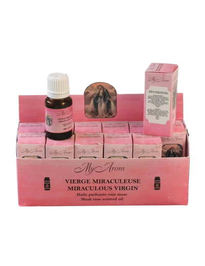 Flacon d'Huile Parfumée 10ml Vierge Miraculeuse/Rose Musk