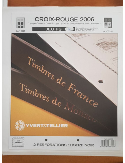 FEUILLE COMPLEMENTAIRE CROIX ROUGE FS 2006 (JEUX SANS POCHETTE) YVERT ET TELLIER