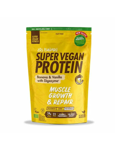 Super Vegan Protein-Banane & Vanille-400g-Iswari