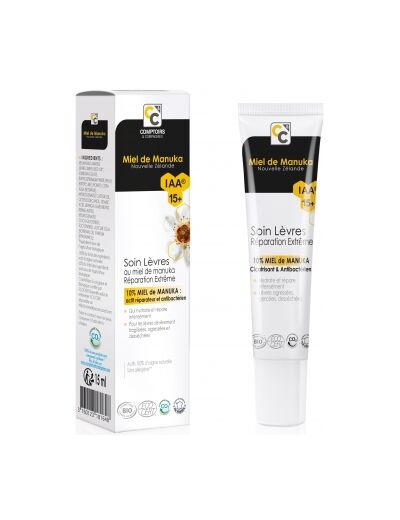 Soin Lèvres réparation extrême Miel de Manuka IAA15 15ml