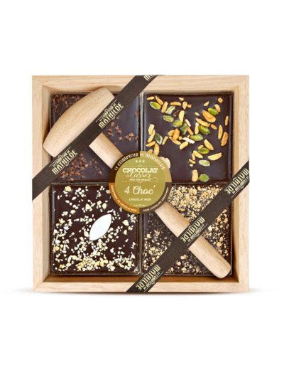 Chocolat A Casser 4 Choc Assortiment Noir 350G