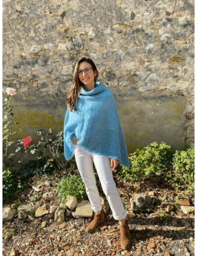 Poncho CALIN -  Bleu turquoise