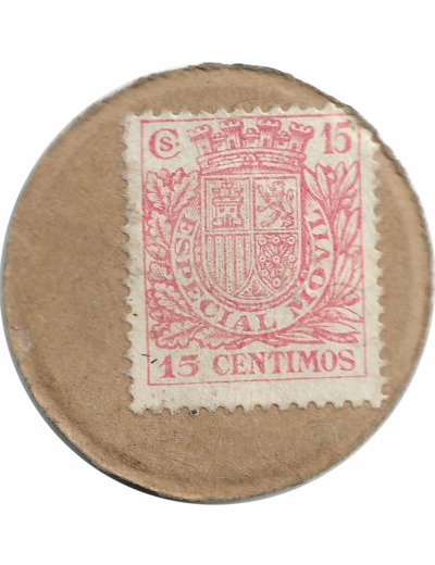 TIMBRE MONNAIE - ESPAGNE - 15 CENTIMOS