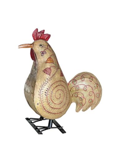 Poule décorative fer 60x28x61cm