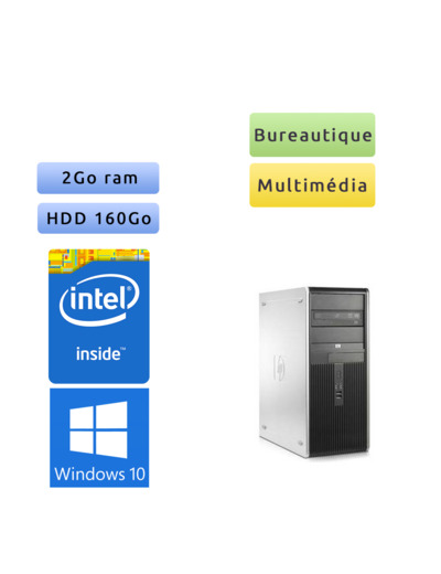 HP Compaq DC7900 - Windows 10 - C2D 2GB 160GB - Ordinateur Tour