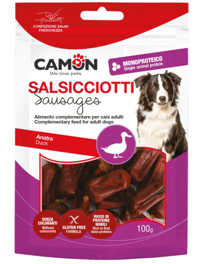 Mini saucisses de canard pour chien - 100g