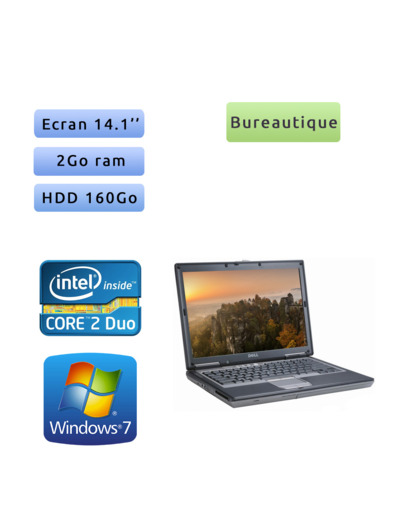 Dell Latitude D630 - Windows 7 - C2D 2Go 160Go - 14.1 - Ordinateur Portable PC