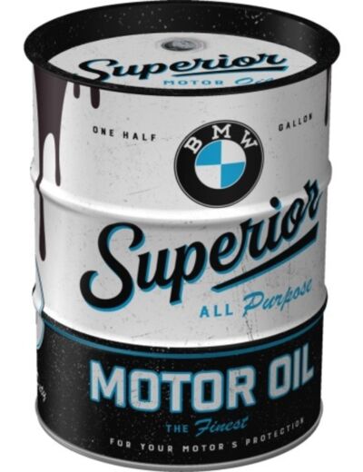 Tirelire Fût - BMW Motor Oil - Nostalgic Art
