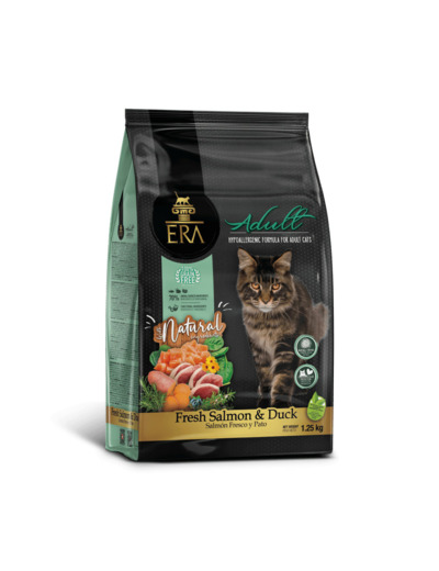 ERA Sans Céréales au Saumon et au Canard pour chats adultes - 1.25KG