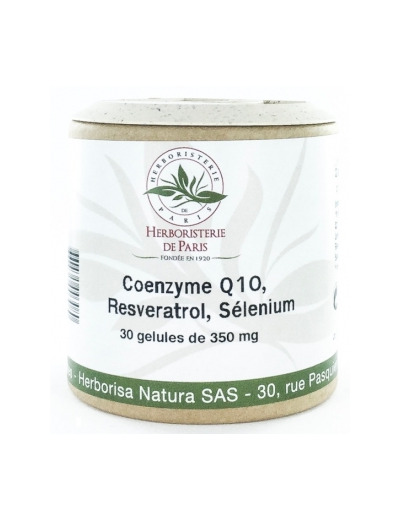 Coenzyme Q10 Fort Resveratrol Sélénium 30 Gélules