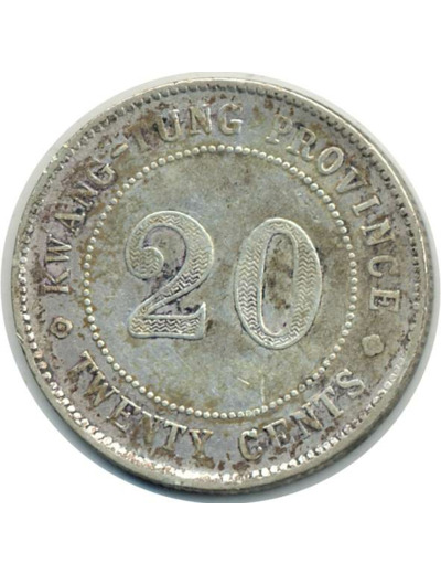 CHINE (KWANG TUNG) 20 CENTS 9 (1920 ) TTB (W423)